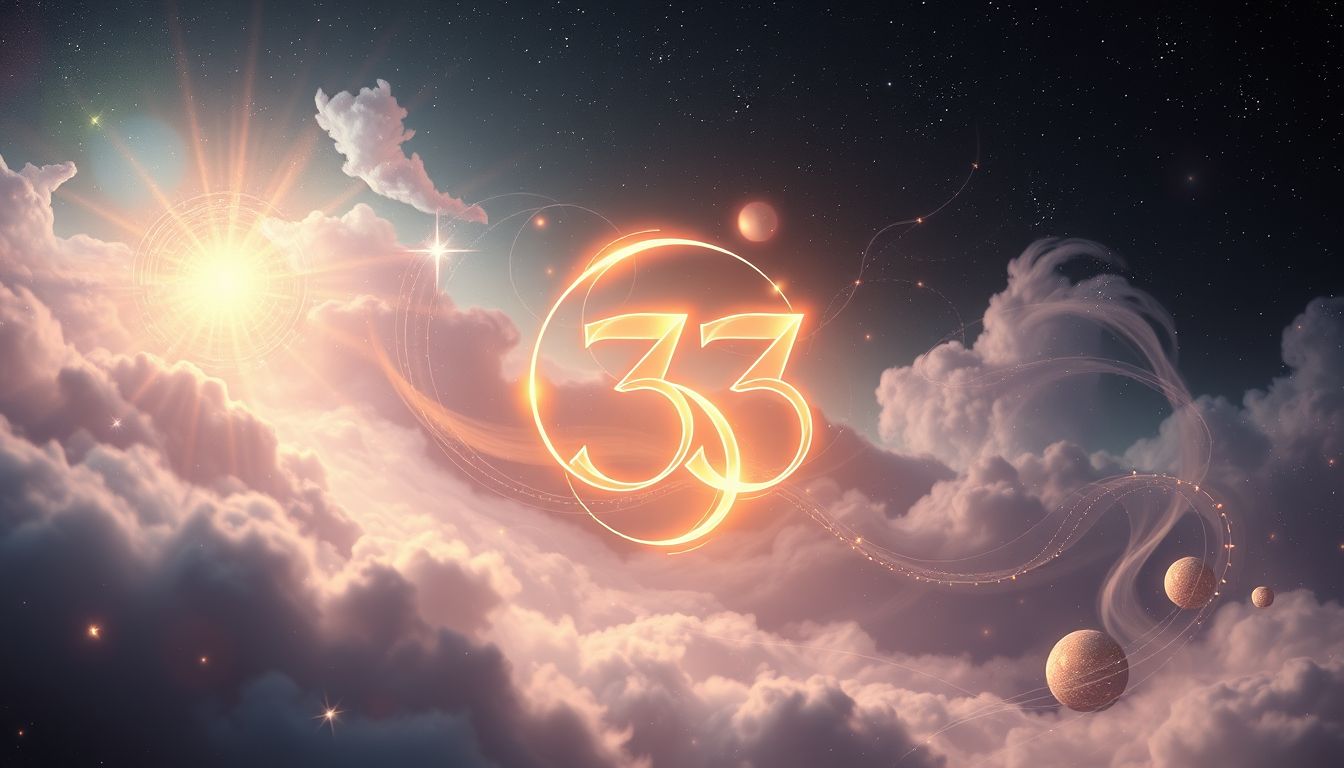 Die Zahl 33 symbolisiert im Traum spirituelle Führung und innere Weisheit.