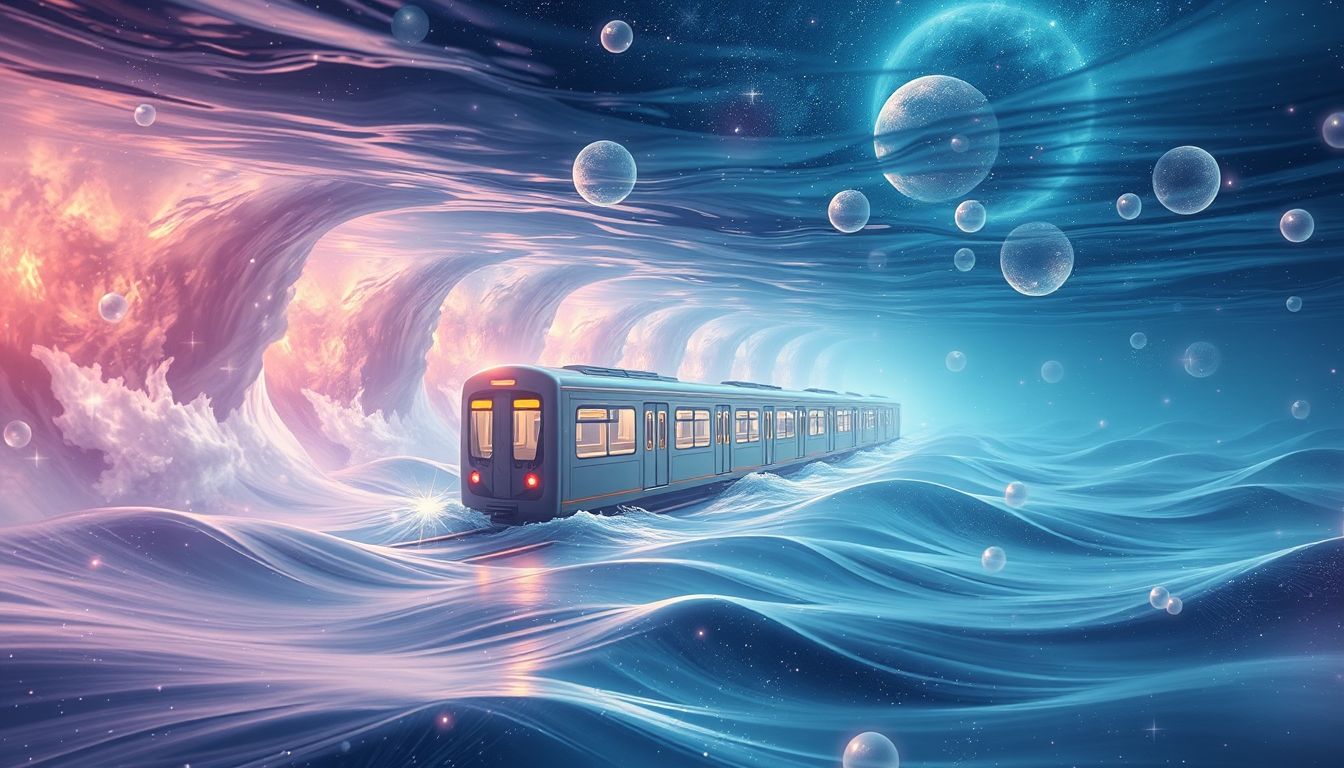 Eine unter Wasser fahrende U-Bahn symbolisiert emotionale Tiefen im Traum.