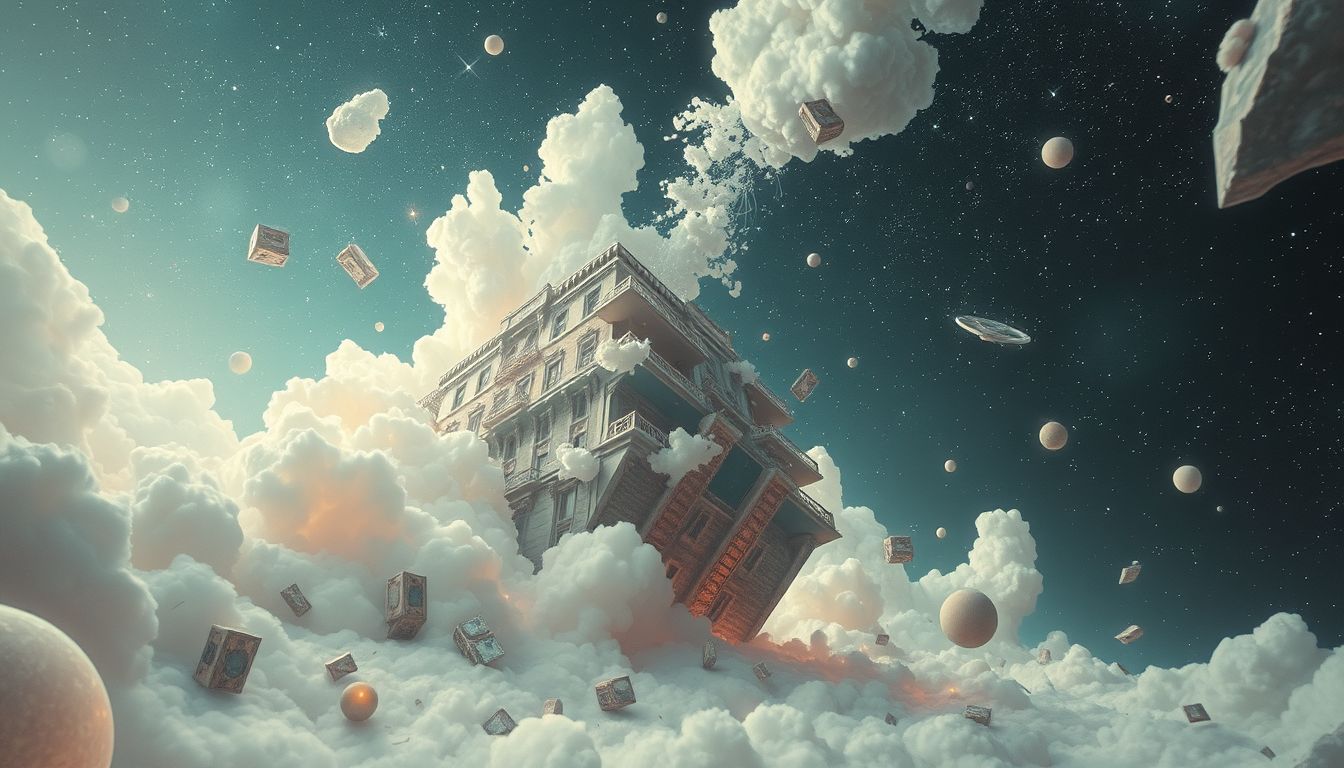 Versinken in Gebäuden symbolisiert Kontrolleverlust und innere Unsicherheit.