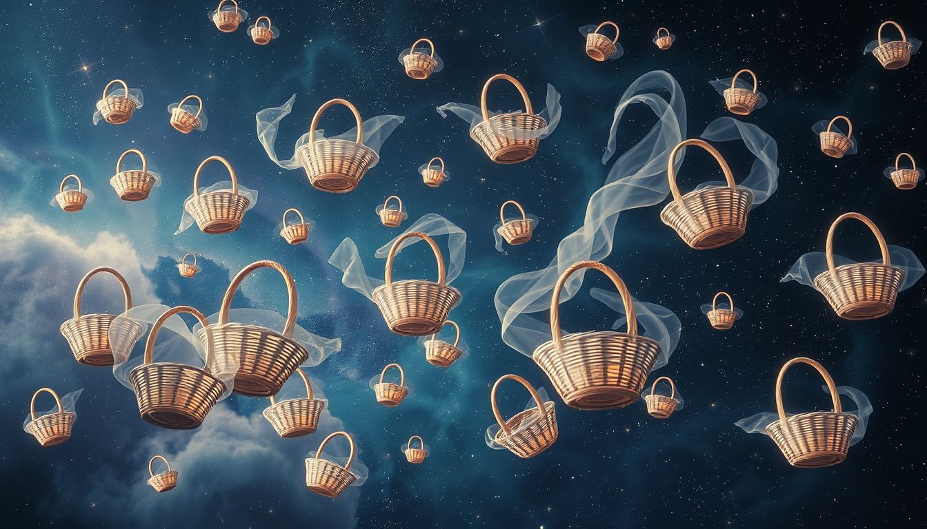 Zu viele Körbe symbolisieren oft Entscheidungsstress und innere Überforderung.