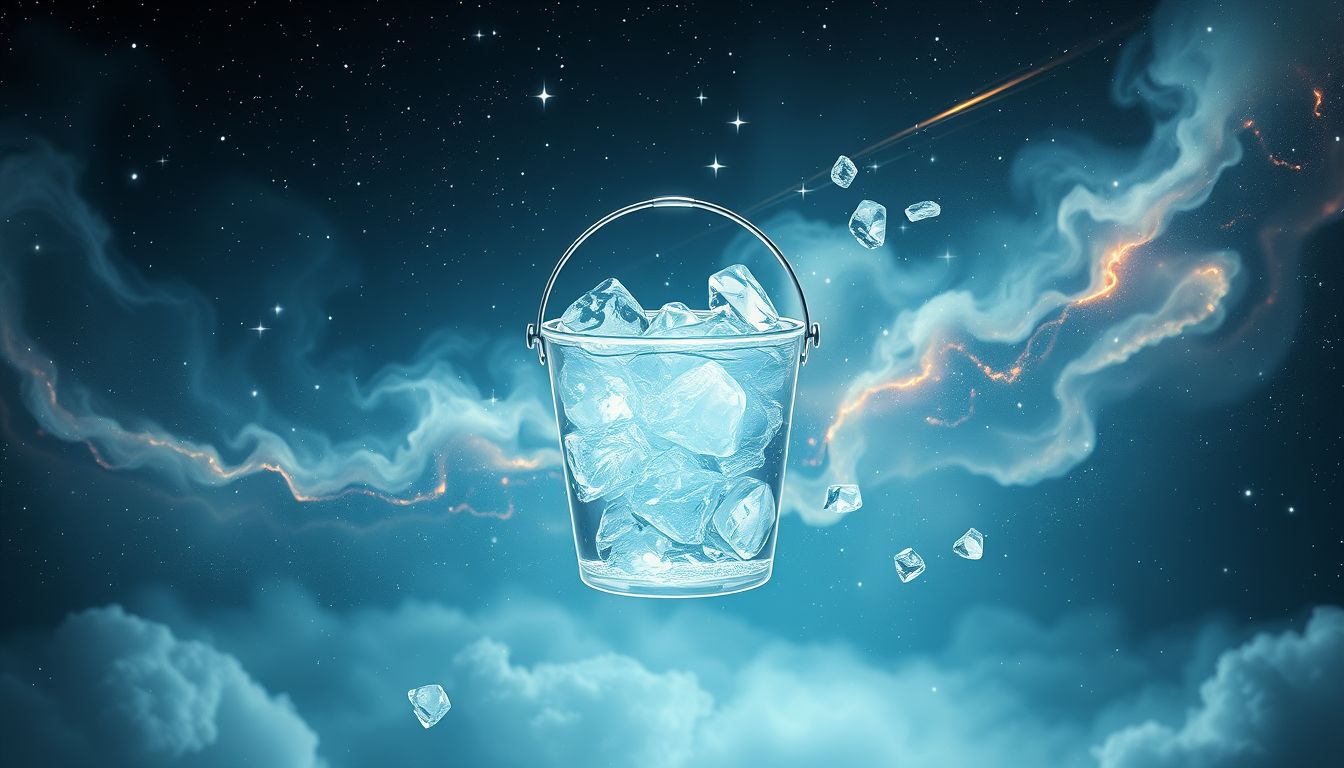 Vom Eimer mit Eiswasser träumen symbolisiert emotionale Erfrischung und Reinigung.