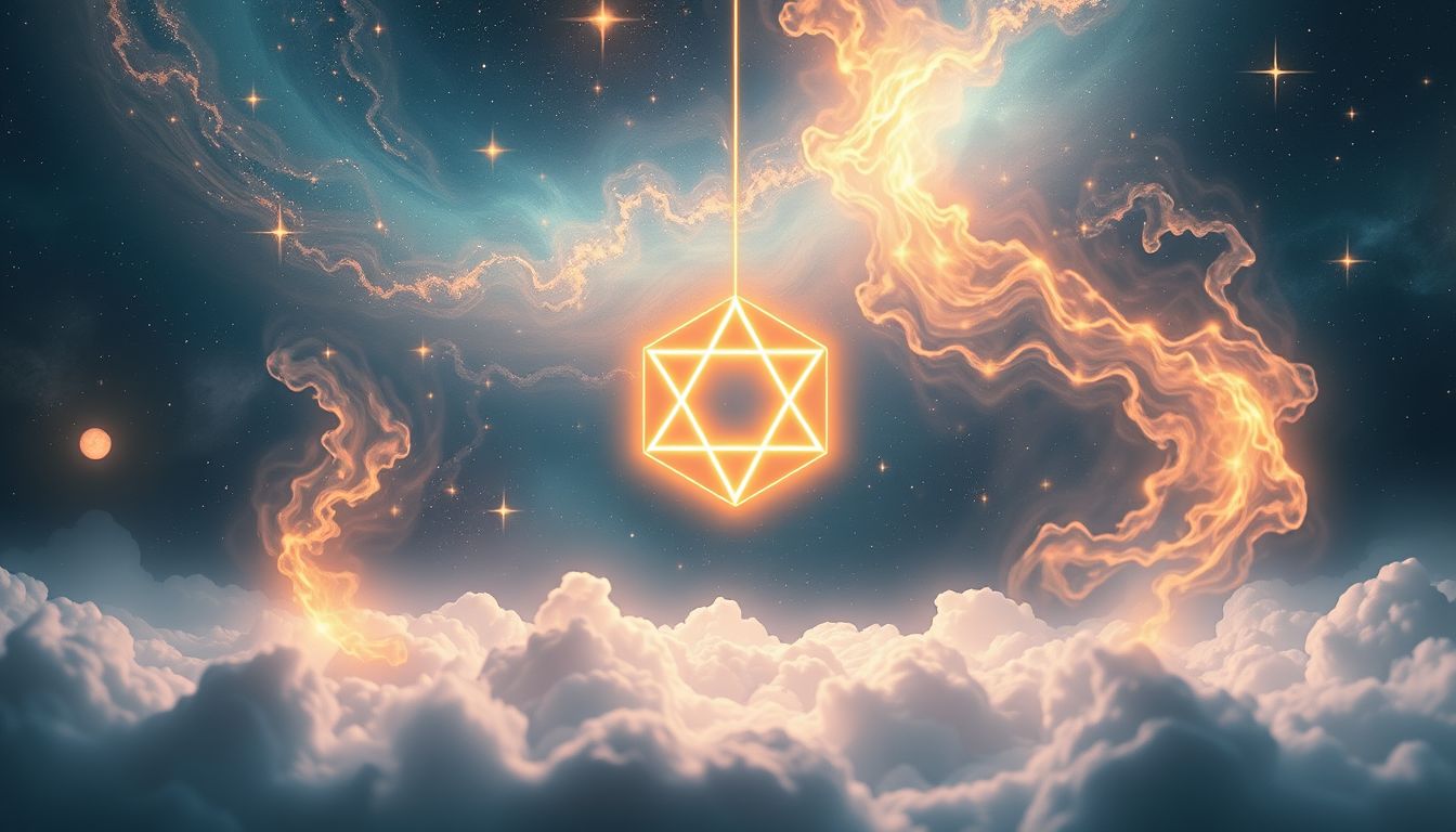 Das Hexagramm symbolisiert Harmonie zwischen Gegensätzen im Traum.