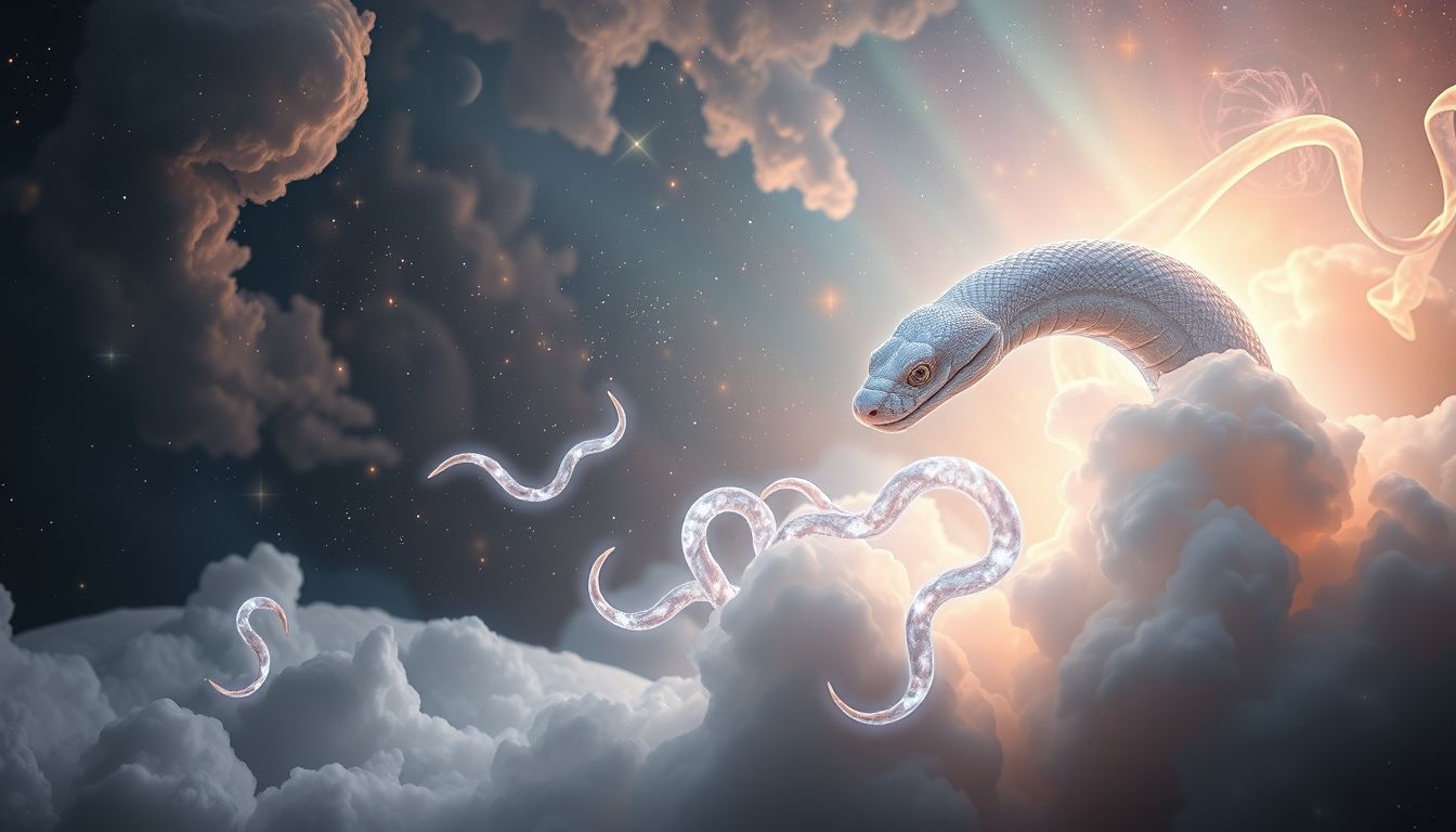 Das Gebären von Schlangen symbolisiert oft Transformation und Neubeginn.