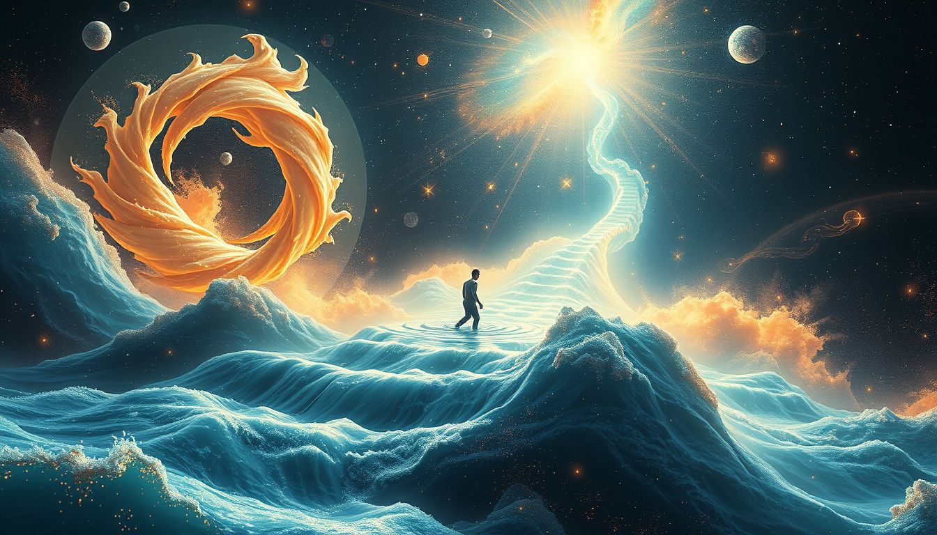Waten gegen den Strom symbolisiert mutigen Widerstand und innere Konflikte.