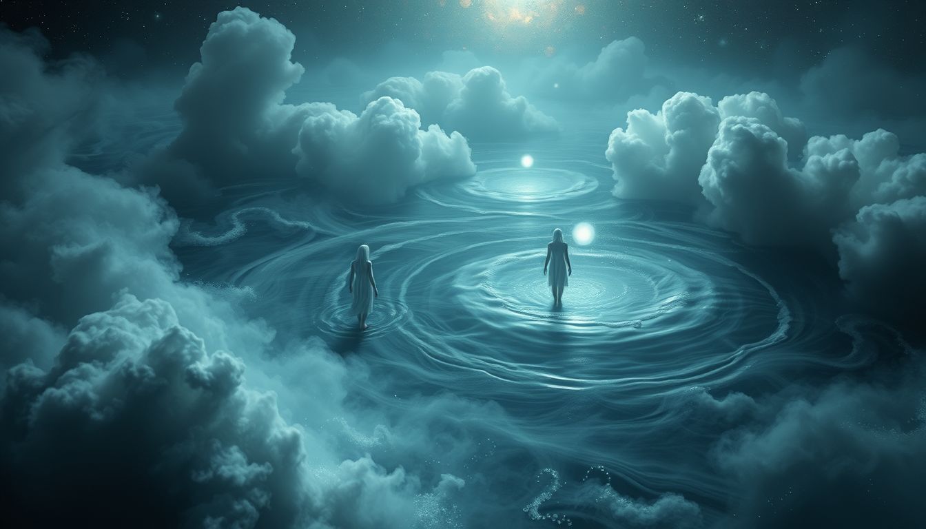 Waten in schlammigem Wasser symbolisiert innere Konflikte und Unsicherheiten.