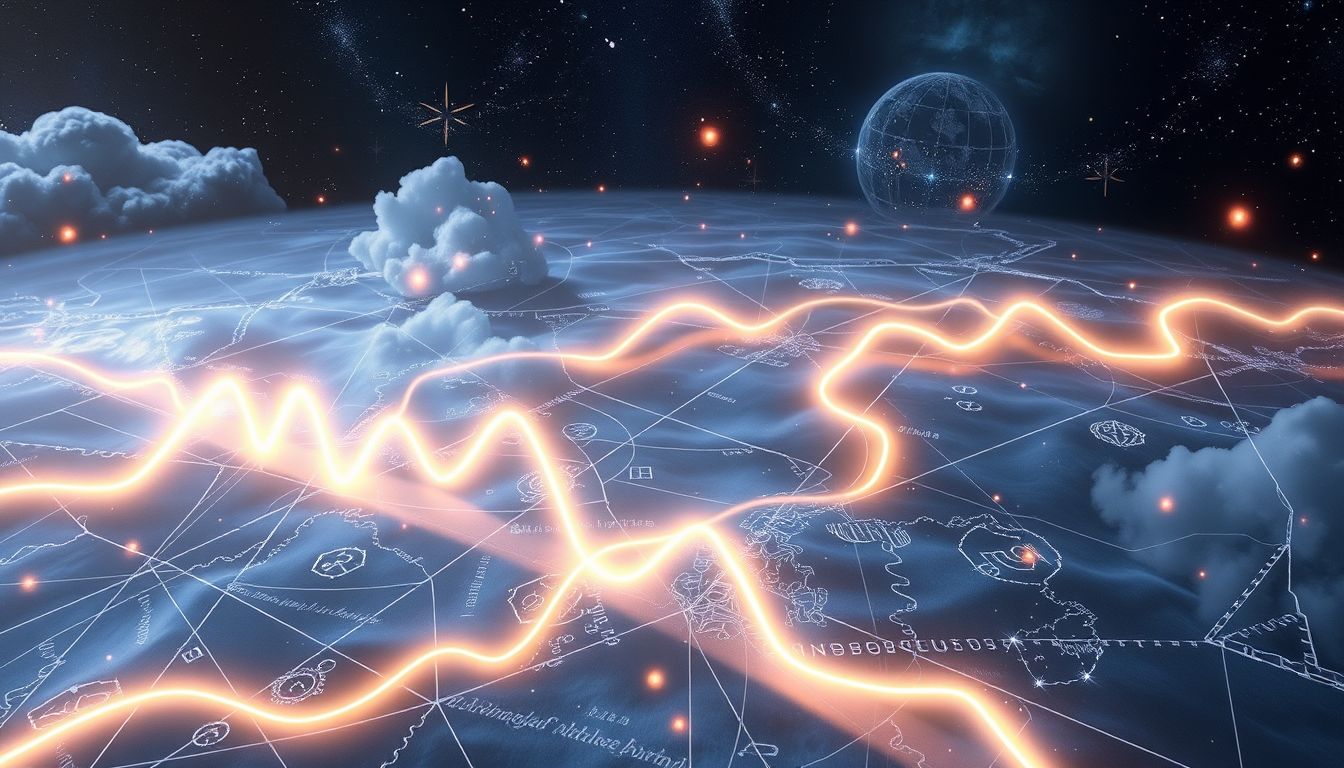 Zickzack-Linien auf Karten zeigen unerwartete Umwege und Optionen.