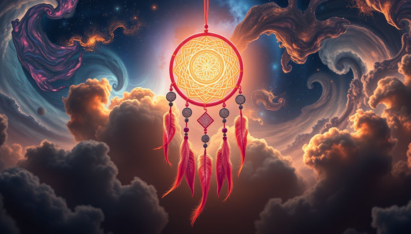 Das Zickzack-Muster im Traumfänger schützt vor negativer Energie.