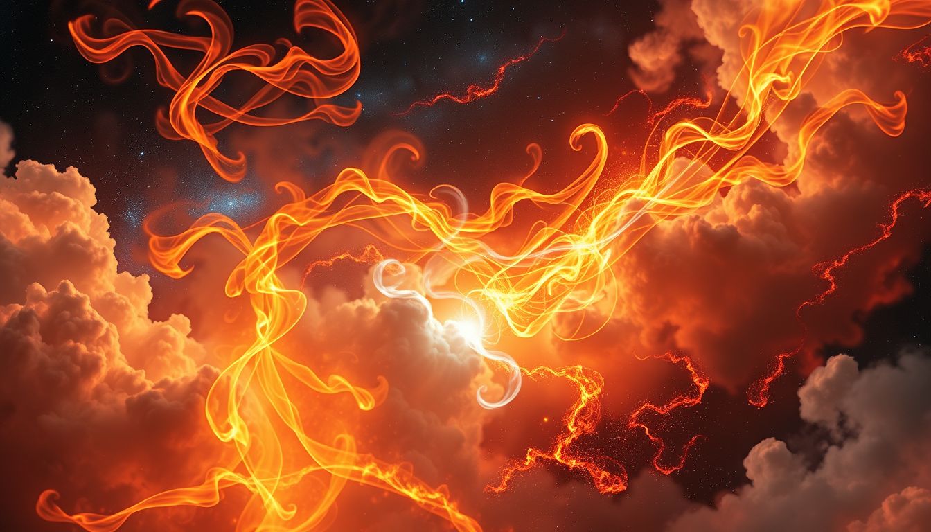 Das Zischen von Feuer symbolisiert oft innere Leidenschaft und Wandel.