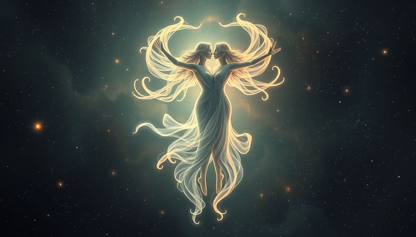 Zwillinge symbolisieren oft innere Konflikte und harmonische Gegensätze.