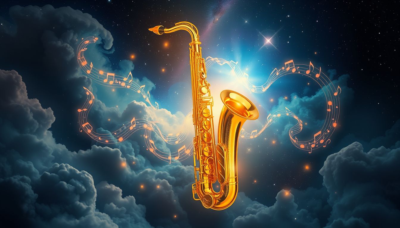 Ein neues Saxophon symbolisiert kreative Inspiration und frische Ideen.