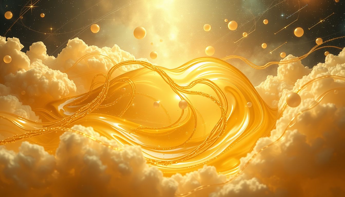 Klarheit im Traum mit goldener Fleischbrühe symbolisiert innere Harmonie.