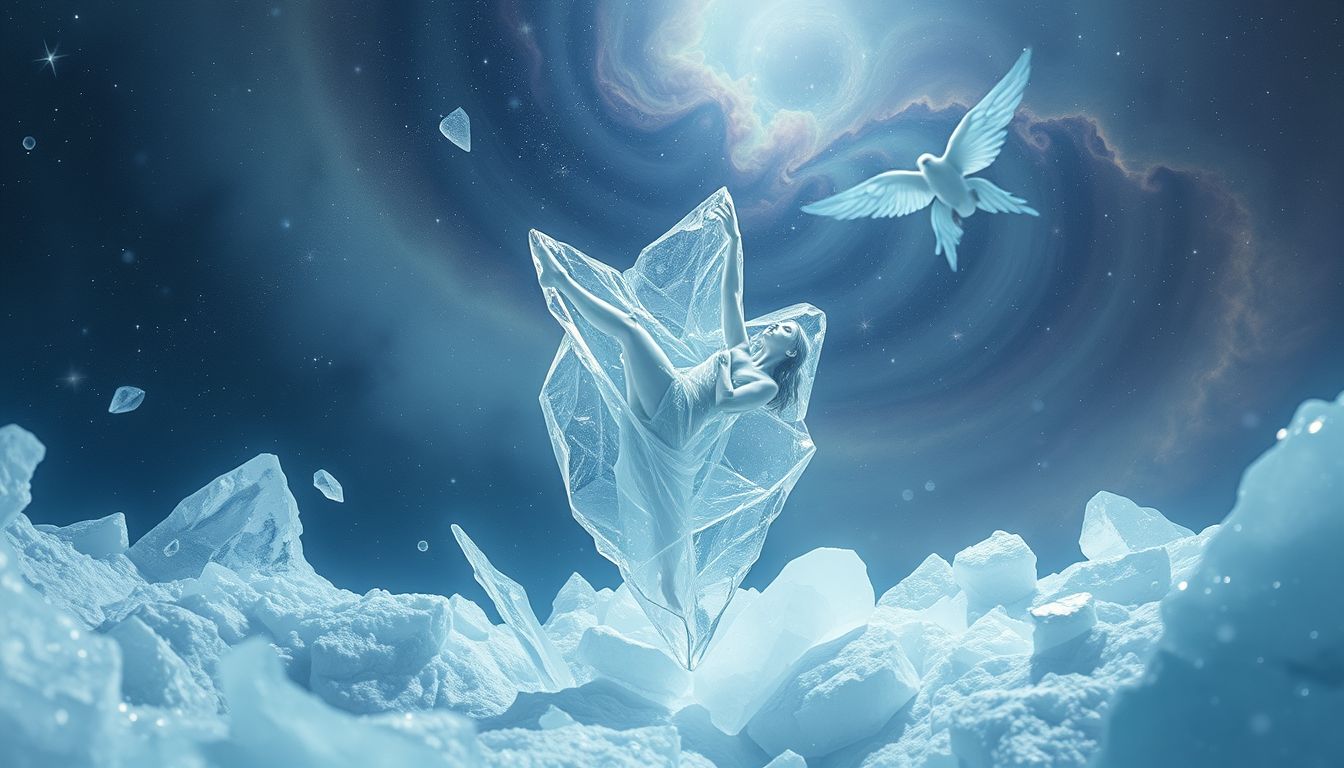Eingeschlossen im Eis symbolisiert emotionale Blockaden im Traum.