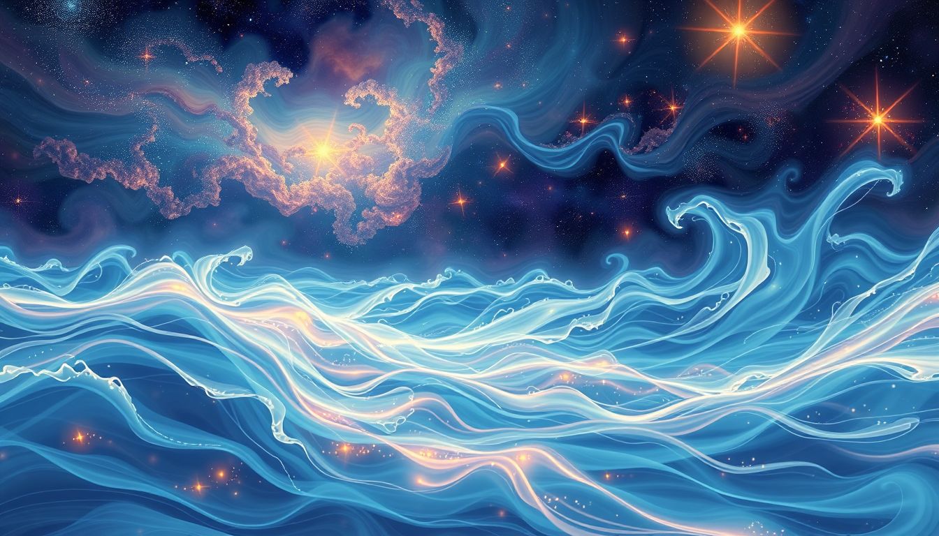Ein überflutender Strom symbolisiert unkontrollierte Gefühle und inneres Chaos.