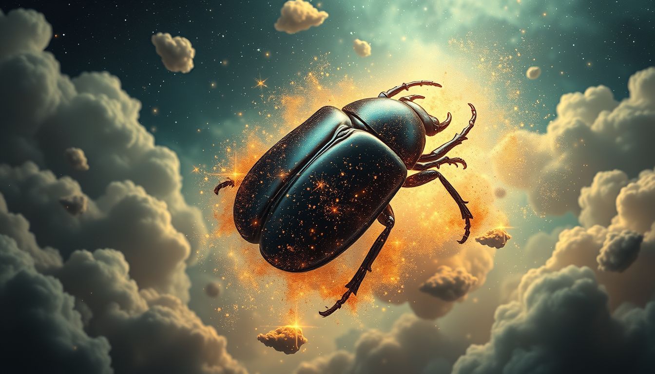 Einen Skarabäuskäfer töten symbolisiert das Überwinden innerer Blockaden.