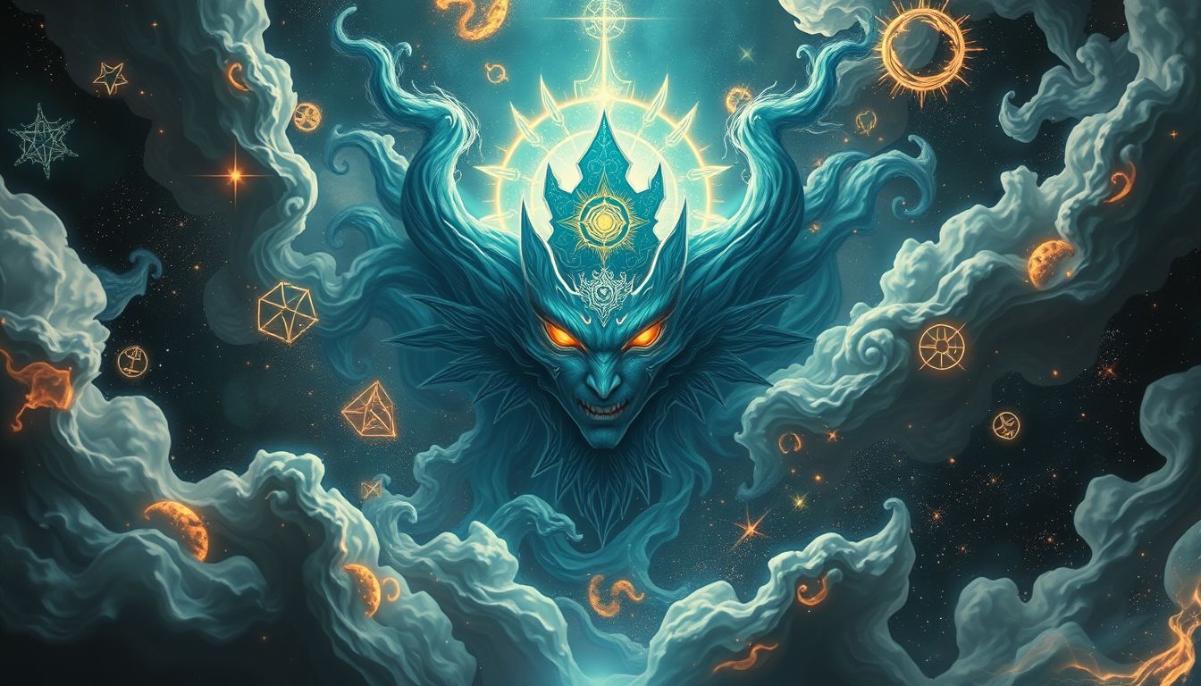 Ein zorniger Mystiker symbolisiert innere Konflikte und spirituelle Prüfungen.