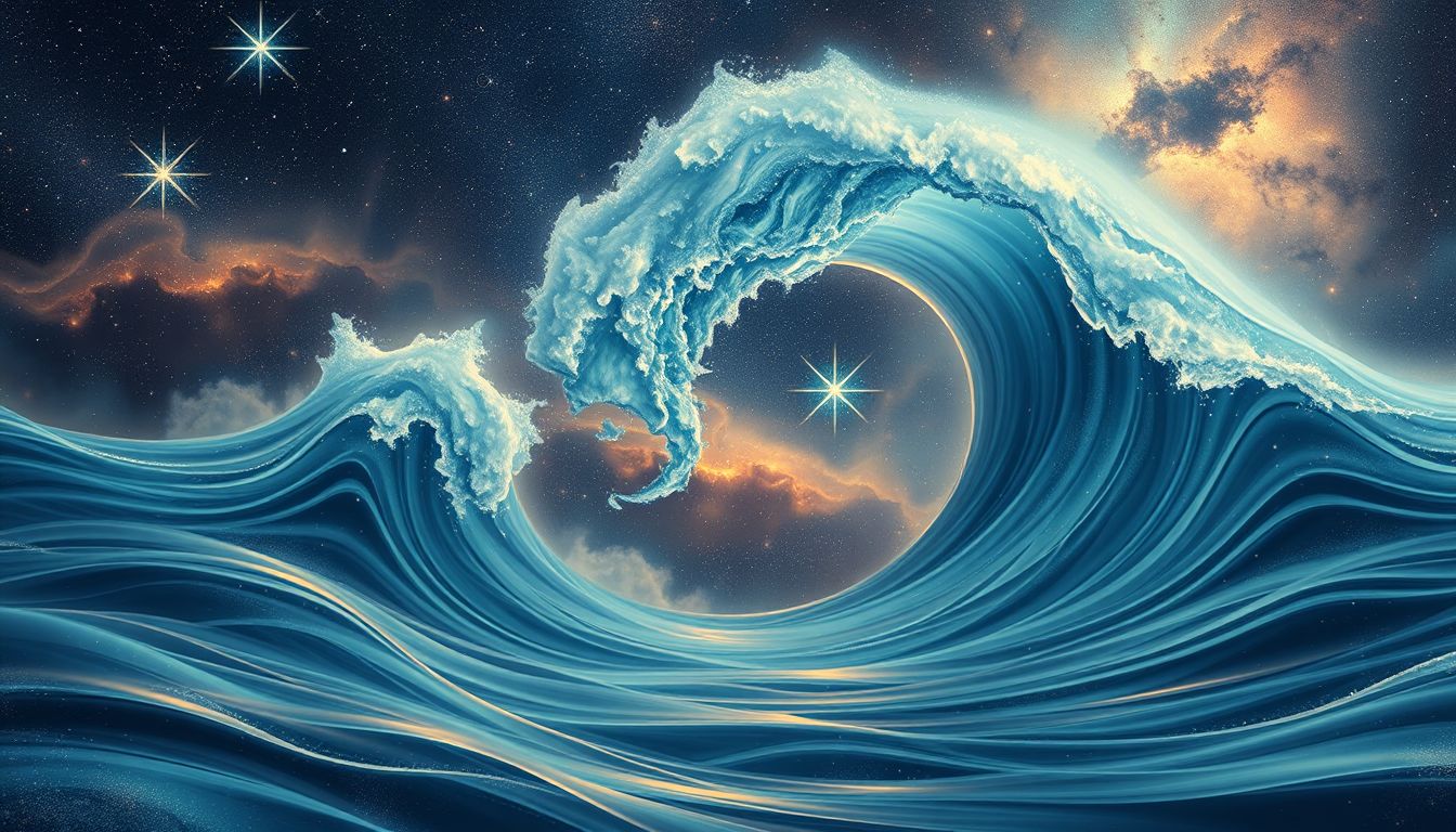 Ertrinken im Tsunami symbolisiert überwältigende emotionale Krisen.