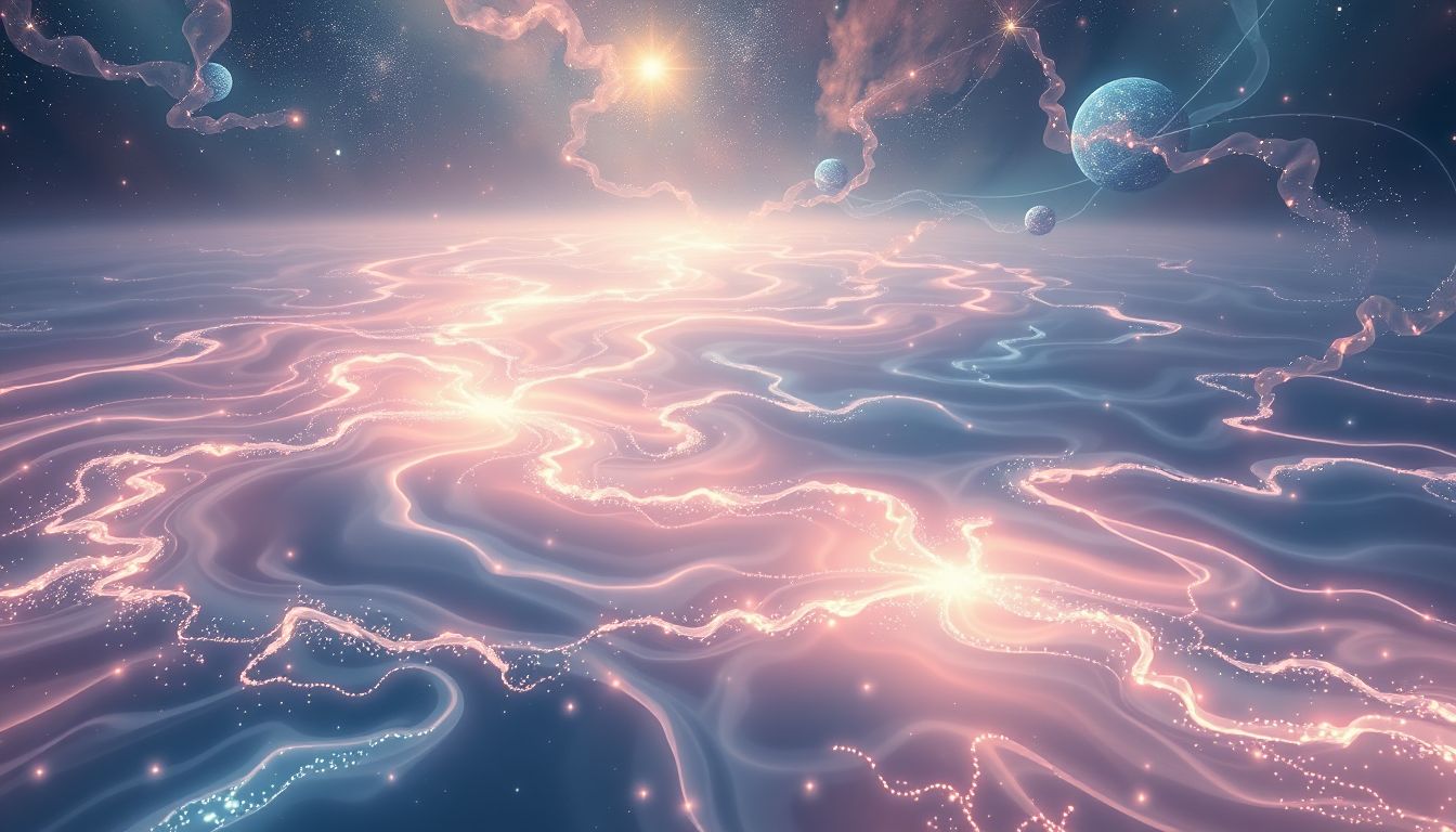 Ein Strom, der in einen See mündet, symbolisiert innere Harmonie.