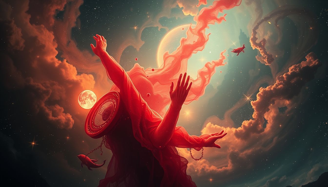 Ein verschwundenes Blutgerüst symbolisiert überwundene innere Konflikte.