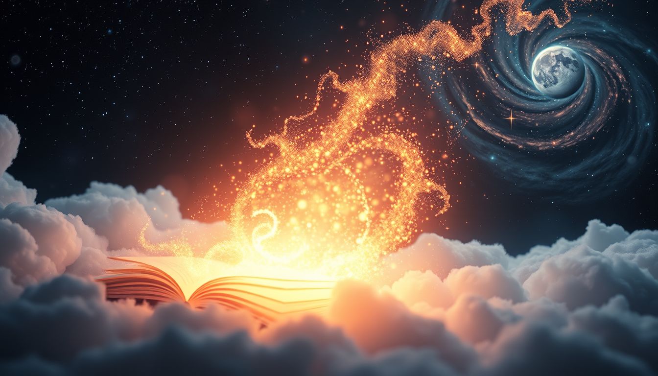 Ein brennendes Notizbuch symbolisiert das Loslassen alter, belastender Erinnerungen.