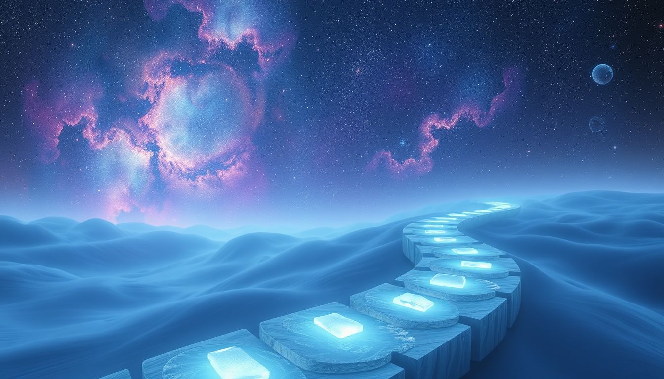 Ein steiniger Weg im Traum symbolisiert Herausforderungen auf Lebenspfaden.