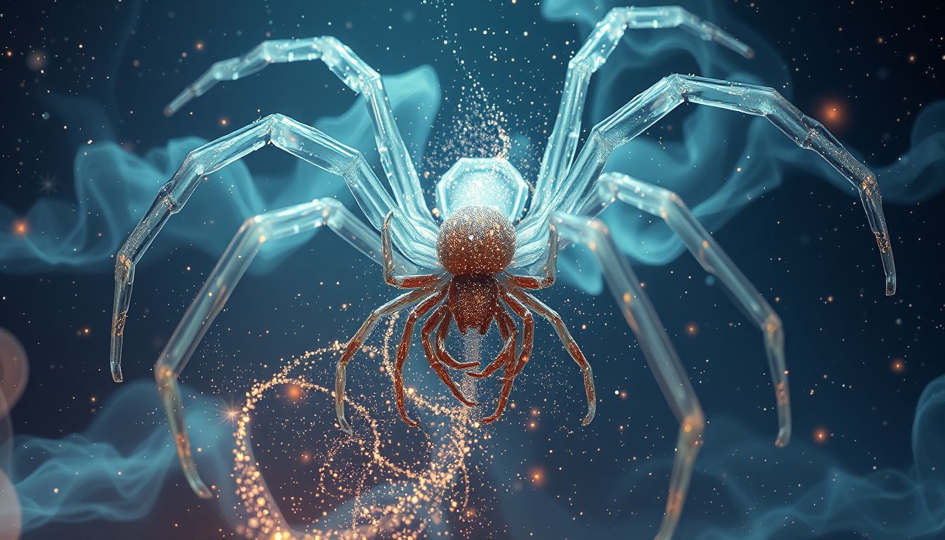 Das Töten der zweiten Spinne symbolisiert das Besiegen innerer Ängste.