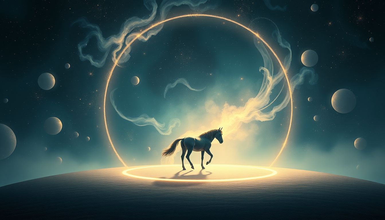 Ein Zugtier im Kreis symbolisiert festgefahrene Routinen und Perspektivlosigkeit.