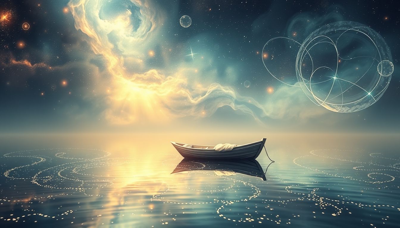 Ein Kahn im See symbolisiert Ruhe und emotionale Ausgeglichenheit.