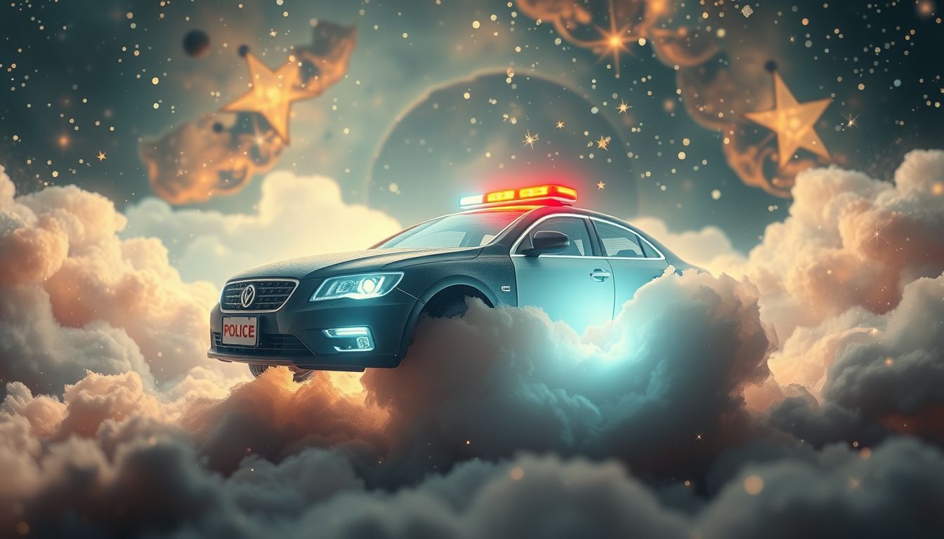 Ein Spielzeug-Polizeiauto symbolisiert oft unterschätzte Regeln und Folgen.