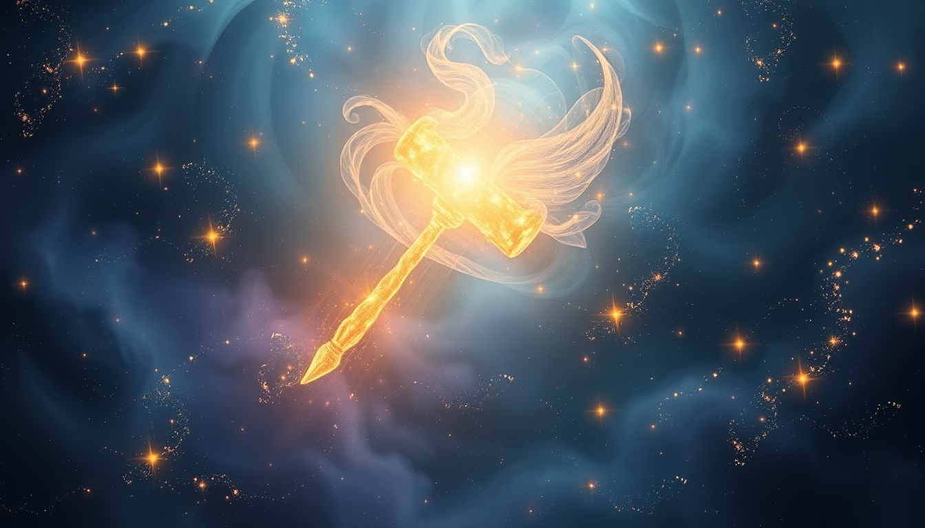 Der freundliche Hammergeist symbolisiert Schutz und innere Stärke.