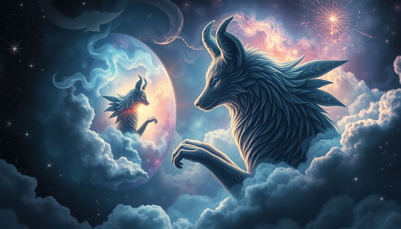 Ein Zugtier im Spiegel symbolisiert tiefes Selbstbewusstsein und Wahrheit.