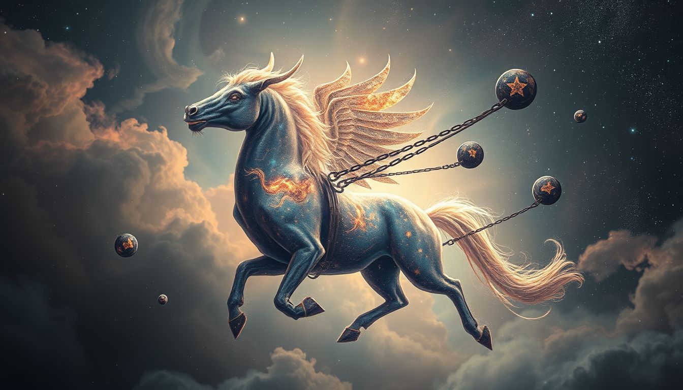 Ein weigerndes Zugtier symbolisiert innere Konflikte und Blockaden.