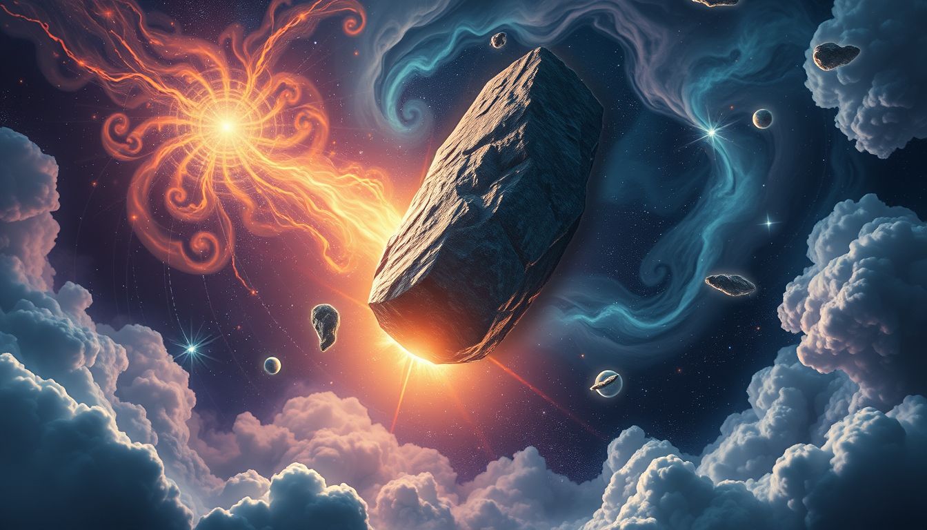 Ein großer Meteorit im Traum symbolisiert überwältigende Lebensherausforderungen.