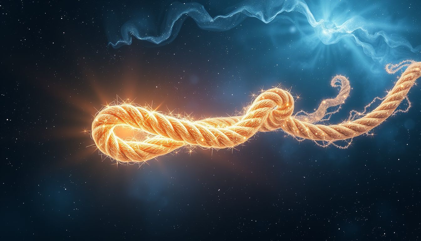 Ein starkes, dickes Seil symbolisiert Sicherheit und Lebensenergie im Traum.
