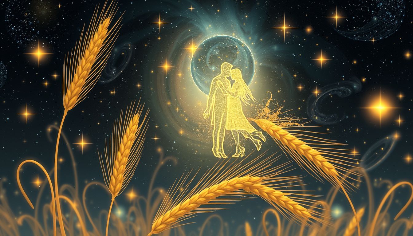 Gemeinsames Ährenlesen im Traum symbolisiert harmonische Familienbindung.