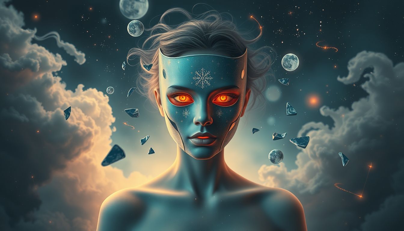 Eine schlecht sitzende Maske im Traum symbolisiert verborgene Unsicherheiten.