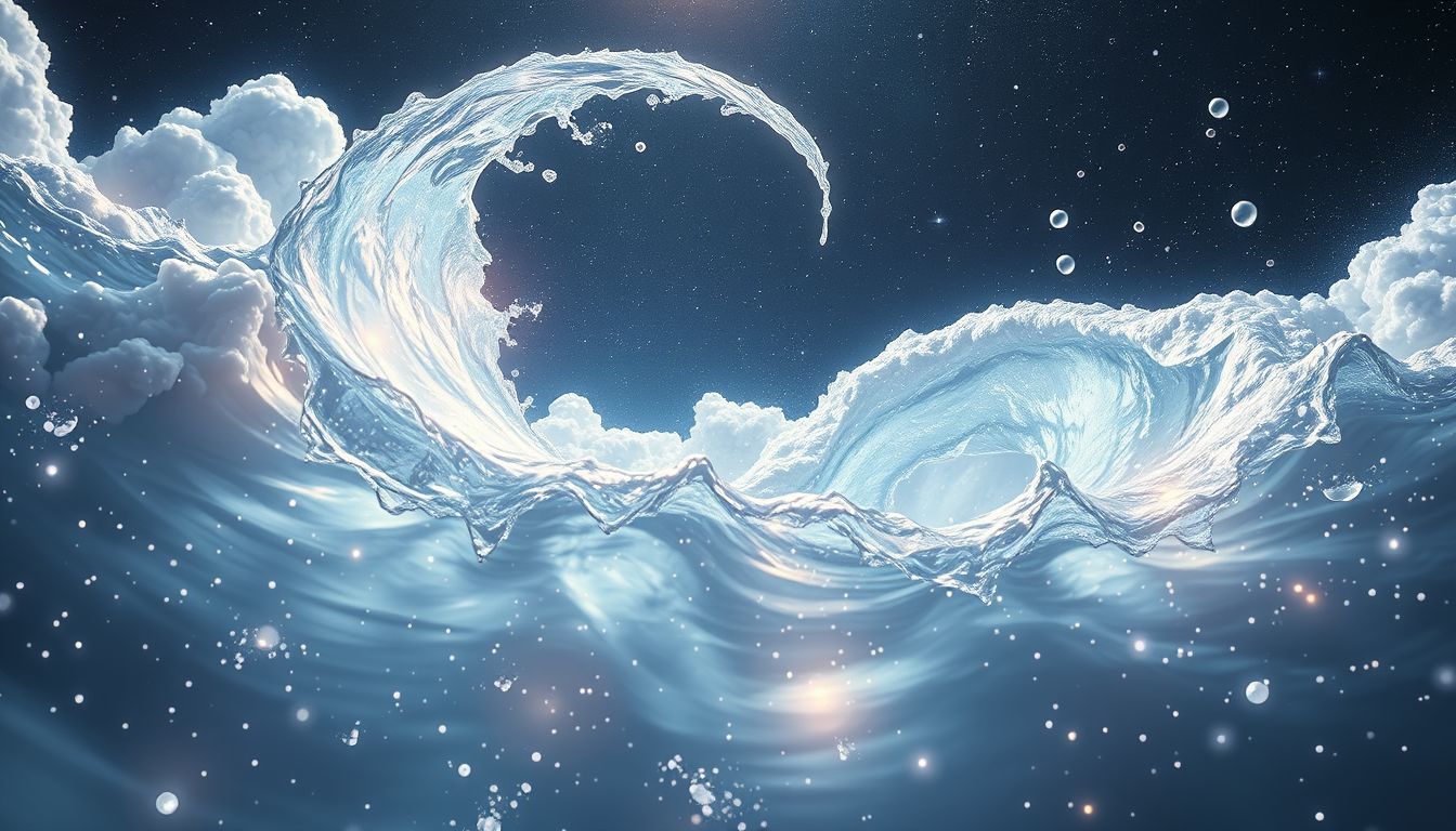 Eine sich auflösende Wasserhose symbolisiert loslassende emotionale Spannungen.