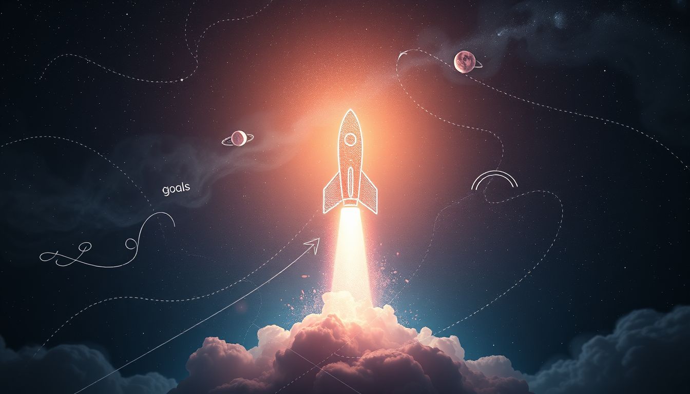 Raketenabschuss symbolisiert oft den Mut, große Ziele zu verfolgen.
