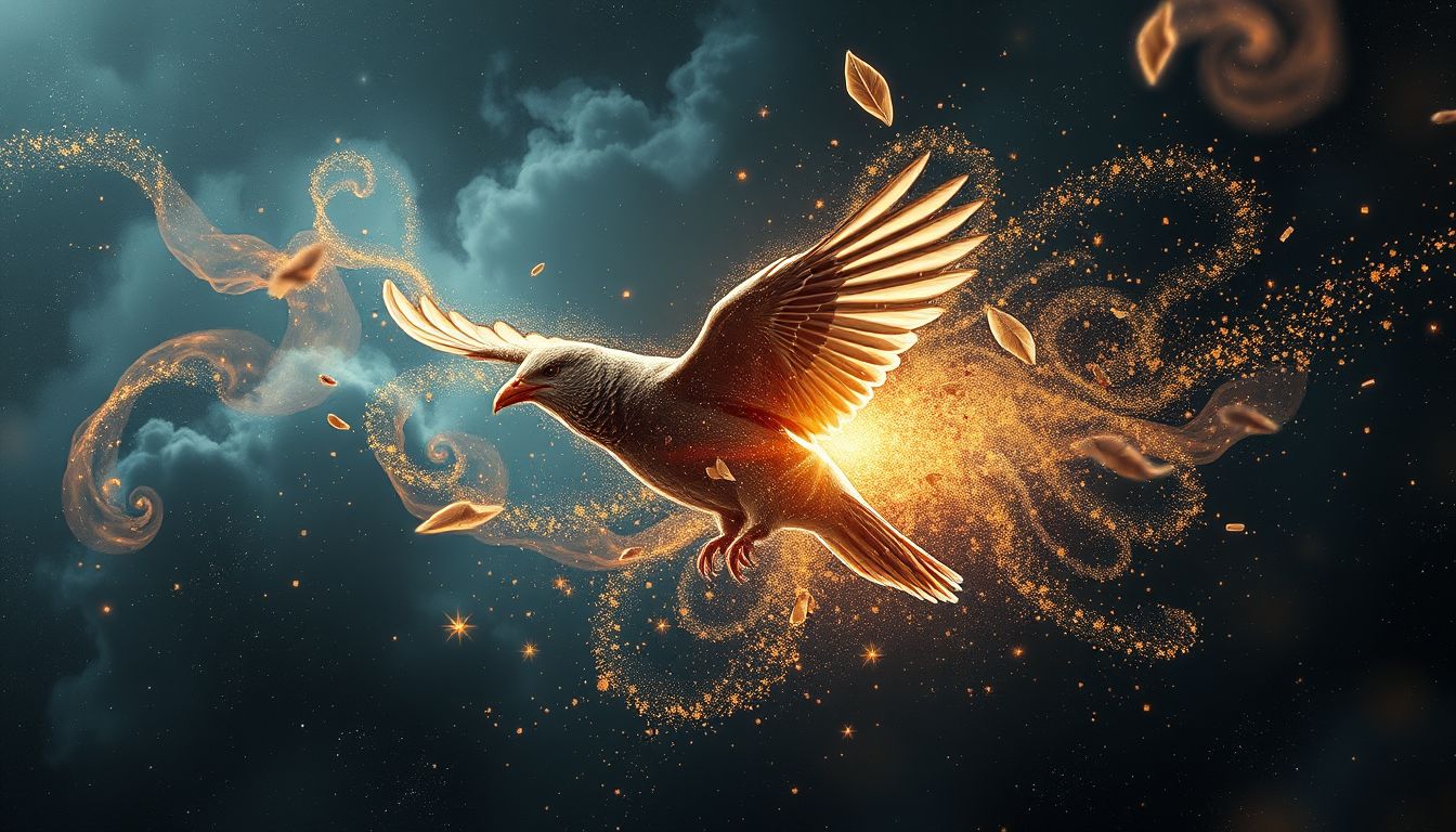 Der Vogelschuss symbolisiert oft Freiheitverlust und innere Begrenzung.