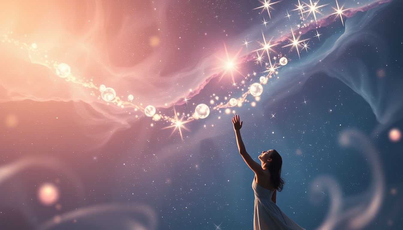 Das Gefühl, den Himmel zu berühren, symbolisiert spirituelle Erfüllung.