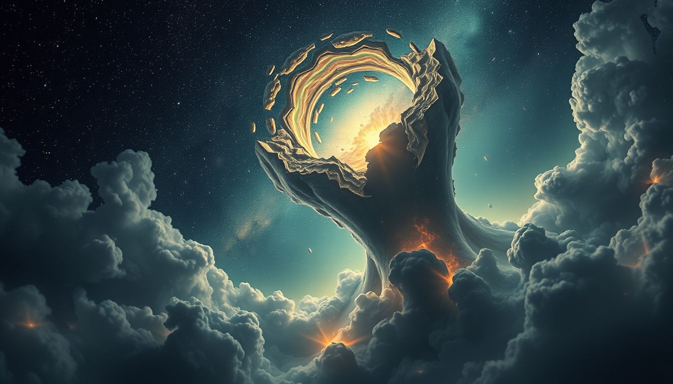 Der fallende Himmel symbolisiert tiefen Kontrollverlust und existenzielle Angst.
