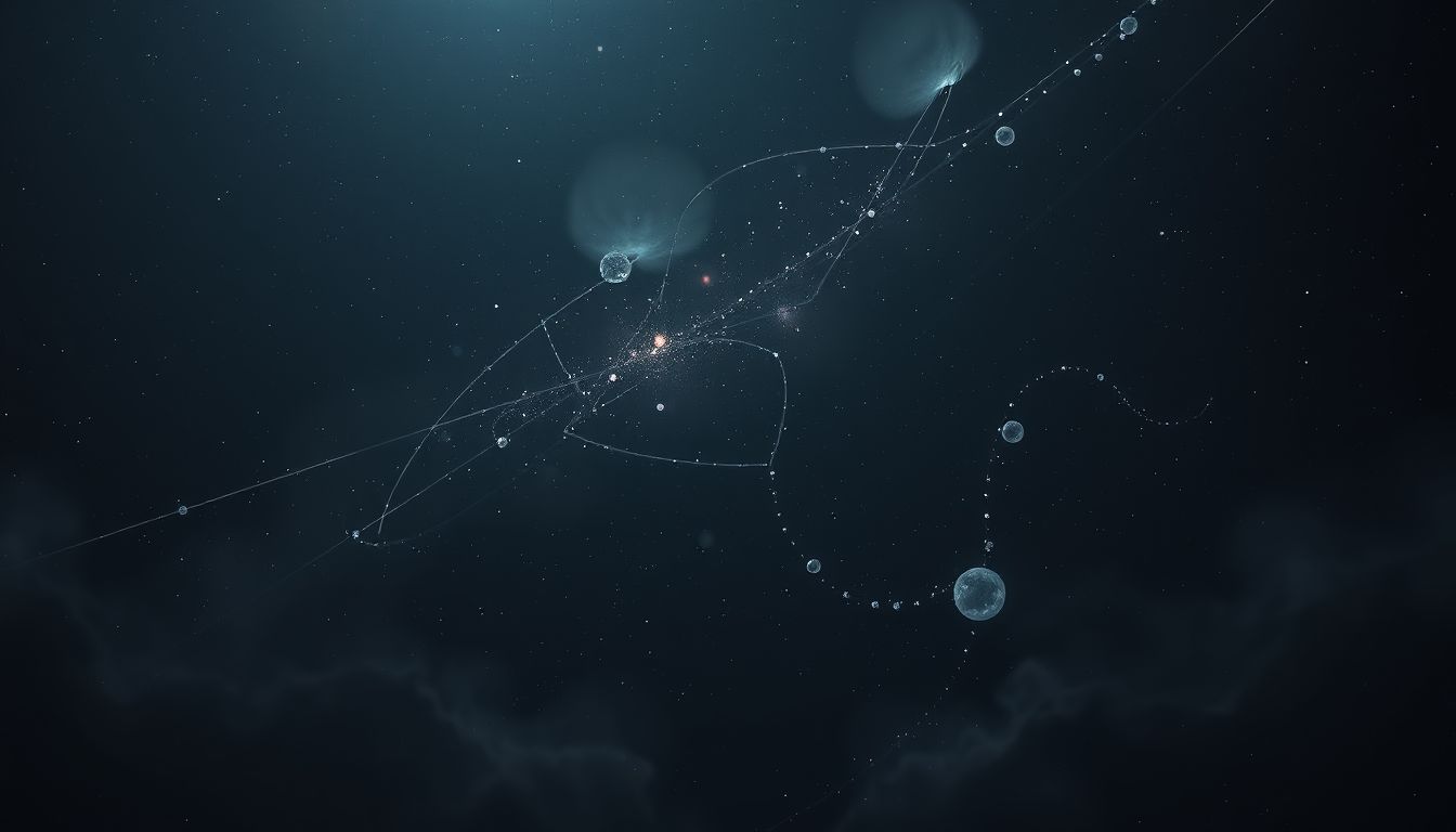 Der schwarze Himmel symbolisiert oft Angst vor dem Unbekannten.