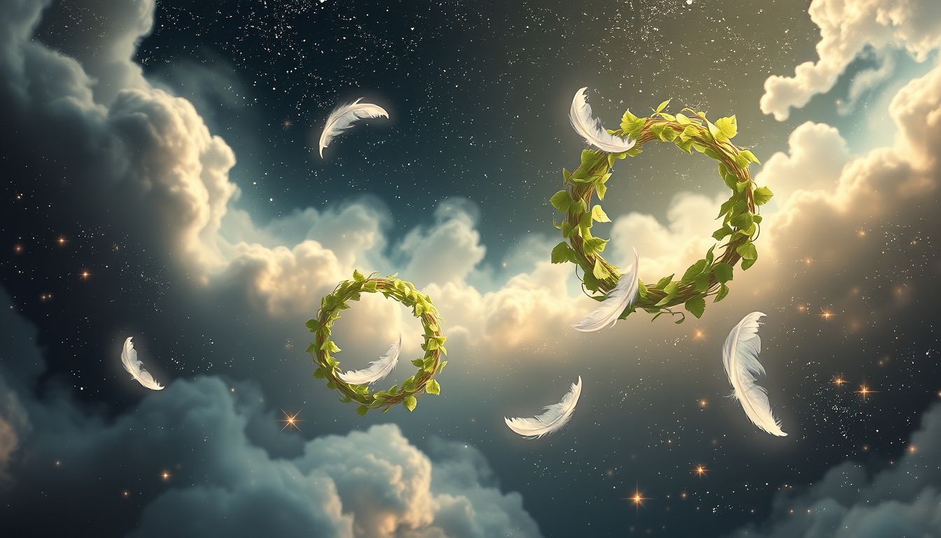 Efeukränze symbolisieren spirituelle Führung, Freiheit und innere Leichtigkeit.