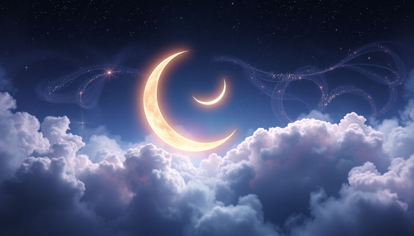 Ein zunehmender Mond symbolisiert oft Wachstum und neue Chancen.