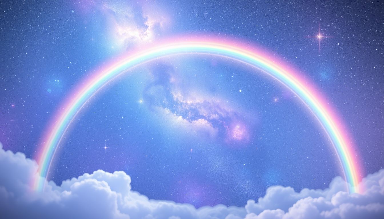 Ein doppelter Regenbogen symbolisiert Hoffnung und doppelte Freude im Traum.