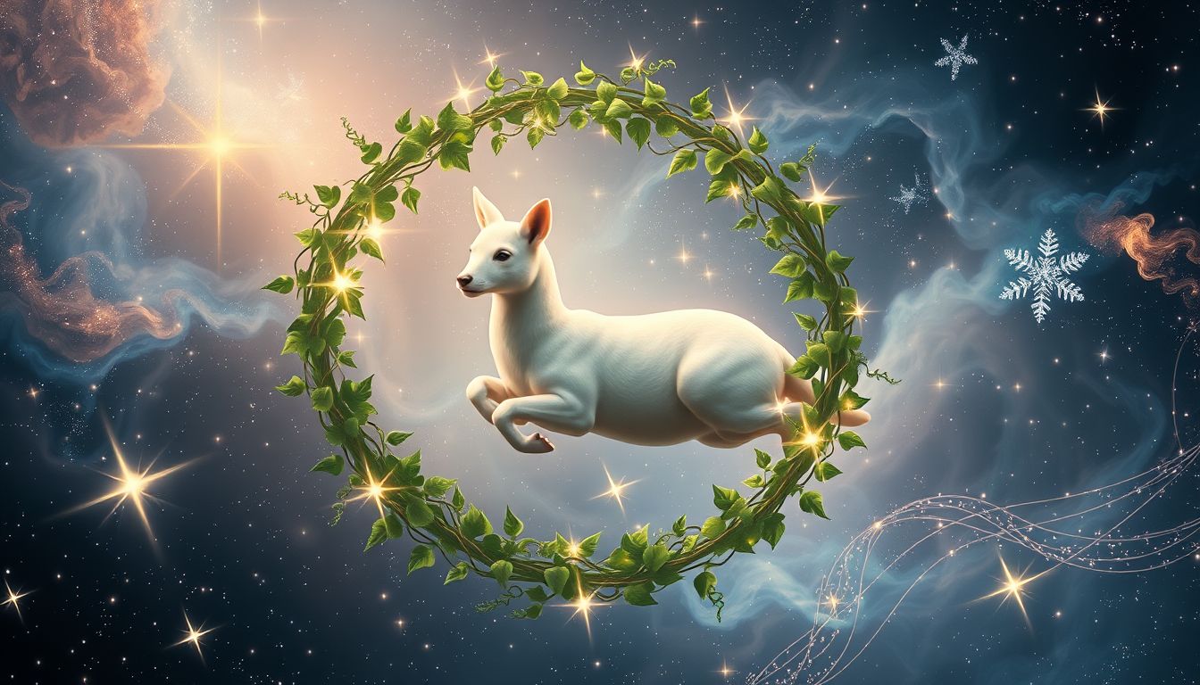 Ein Efeukranz symbolisiert in Träumen tiefe Naturverbundenheit und Respekt.