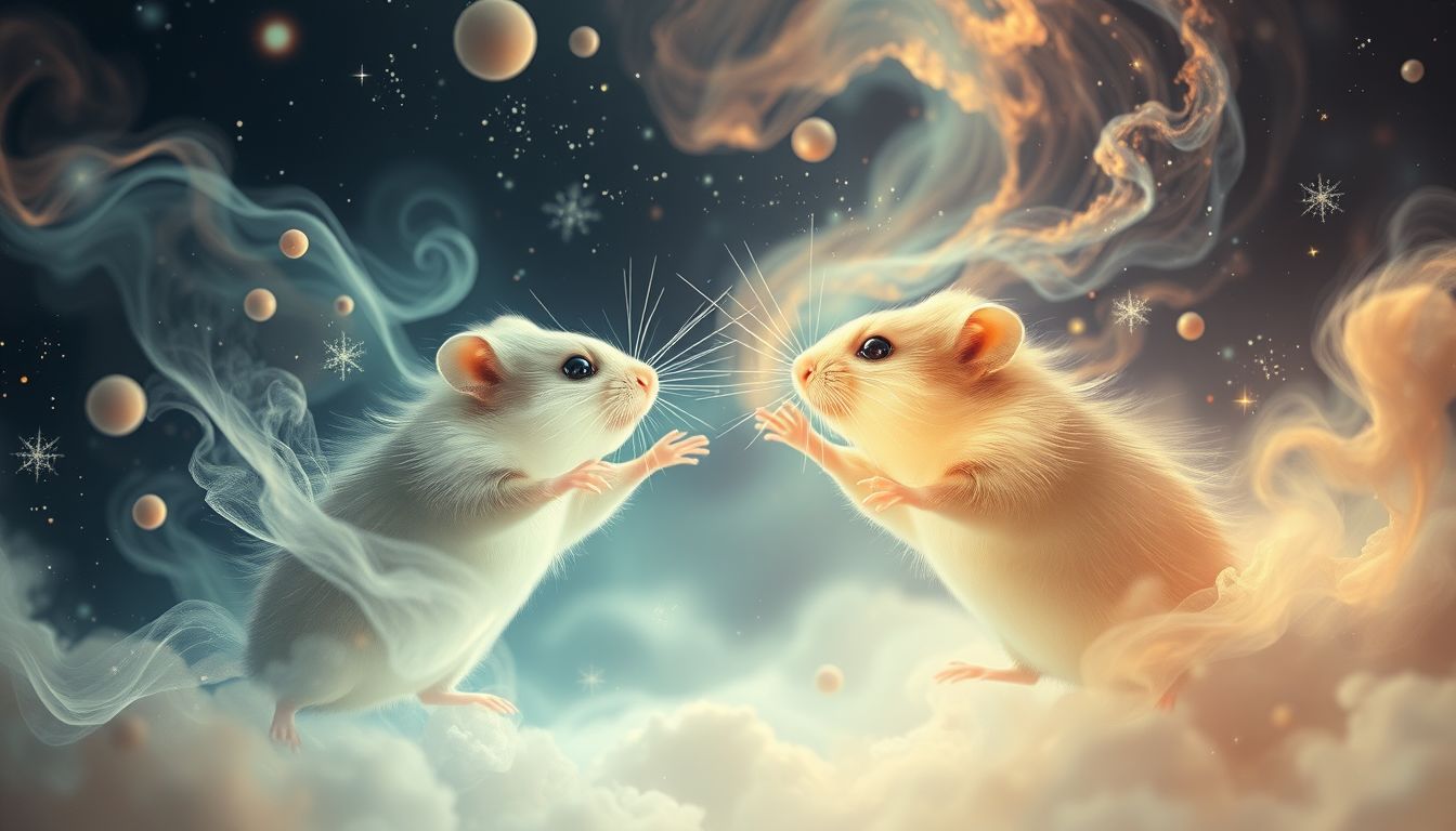 Hamster symbolisieren im Traum oft innere Konflikte und Wettbewerbsdruck.