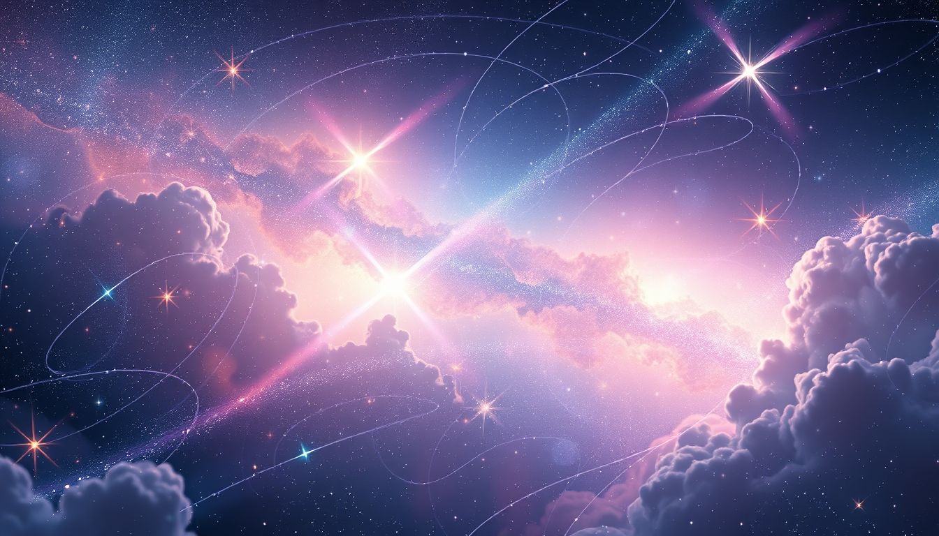 Ein leuchtender Himmel symbolisiert Hoffnung und spirituelle Erleuchtung.