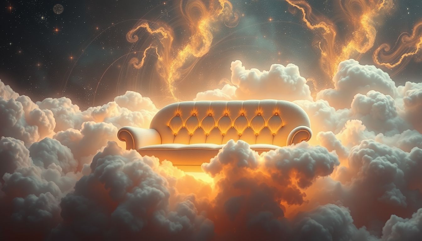 Ein gefundenes Sofa symbolisiert Hoffnung, Zuversicht und Geborgenheit.