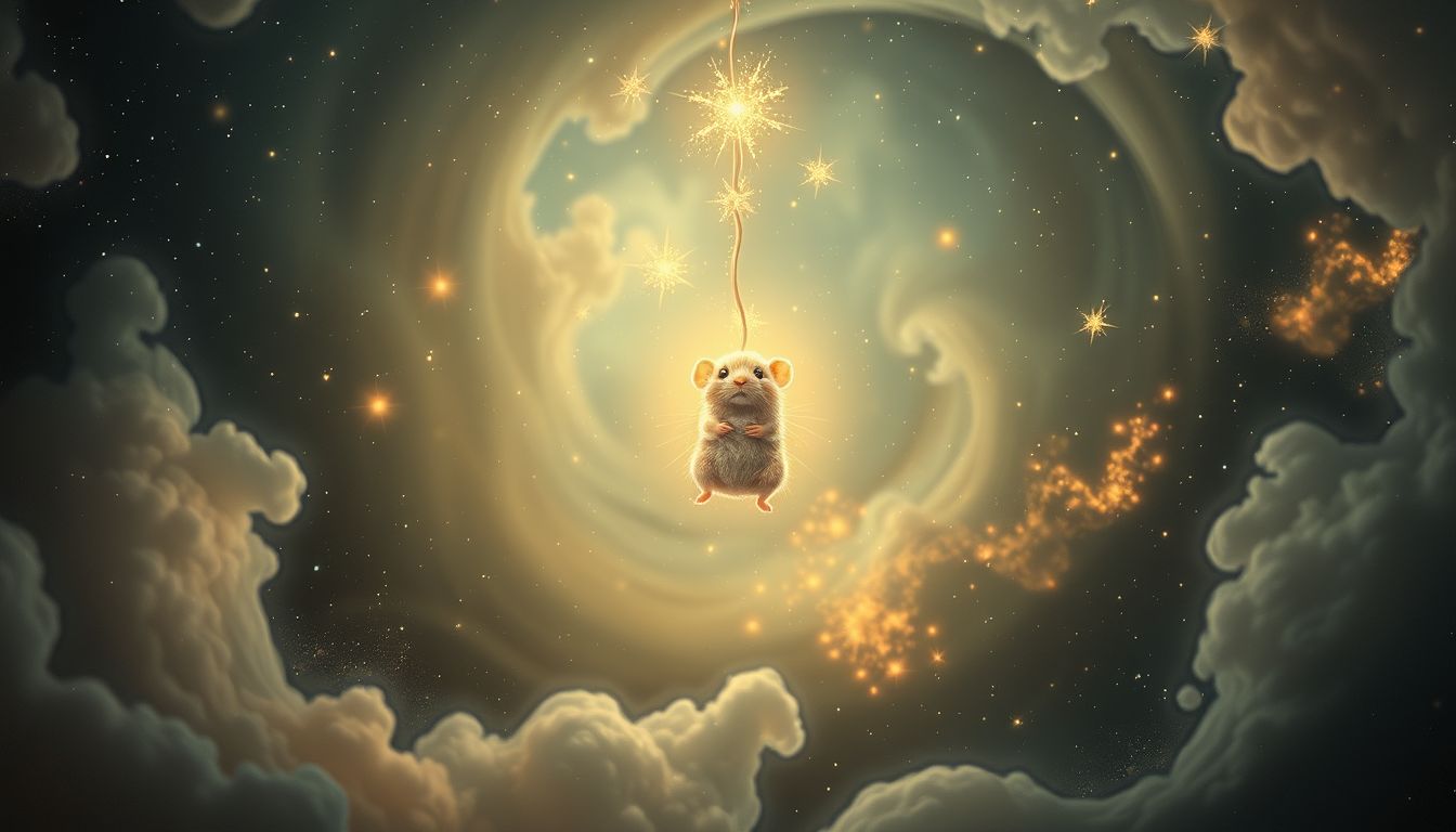 Ein winziger Hamster symbolisiert oft verletzliche, hilflose Gefühle.