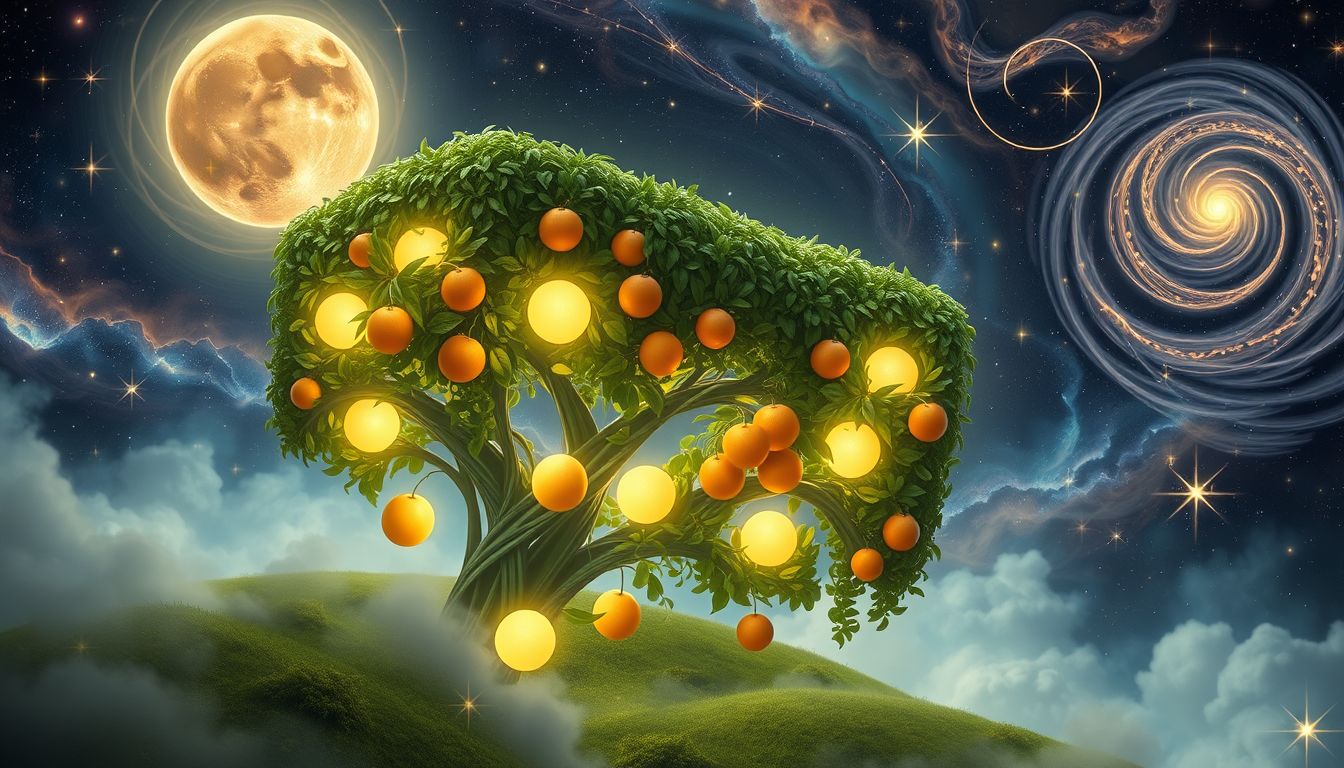 Eine fruchttragende Buchsbaumhecke symbolisiert reichen Ernteerfolg.